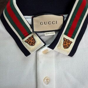 Gucci Polo Shirt with Green and Red Stripes